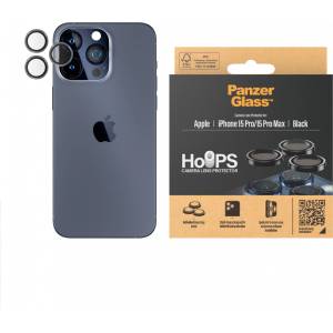 Panzer Стъклен протектор за камера PanzerGlass PicturePerfect Rings за Apple iPhone 15 Pro/15 Pro Max - Черен