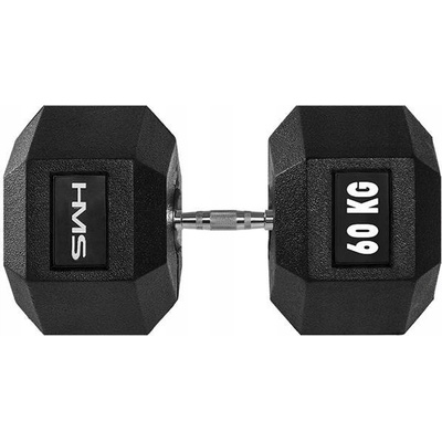 HMS Potažené/pogumované činky s pevnou hmotností 1 x 60 kg