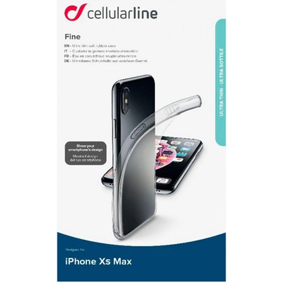 Cellularline Силиконов гръб Cellular Line за iPhone XS Max - Прозрачен (8018080334108)