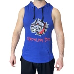 Musashi Потник Growling Dog с качулка - Син / Tank Top Growling Dog with Hoodie - Blue M