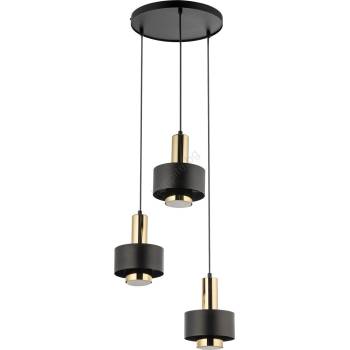 Sigma Пендел RIF LUX 3xGX53/12W/230V Ø 38 см черен/златист (SI0368)