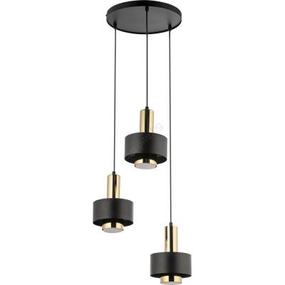 Sigma Пендел RIF LUX 3xGX53/12W/230V Ø 38 см черен/златист (SI0368)