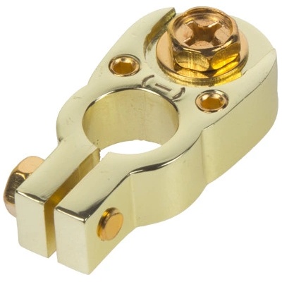 Zlacená svorka (-) pólu baterie (2 in) 2x8,5 mm2