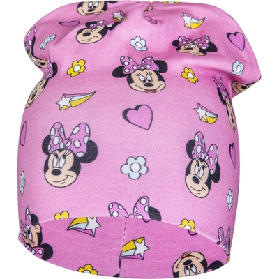 Minnie Mouse licencie Dievčenská čiapka 23-1145 svetlo ružová