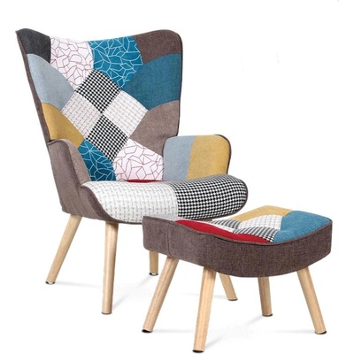 Bogdan Furniture Europe Фотьойл Мебели Богдан модел Frank-Е20, с табуретка, Пачуърк