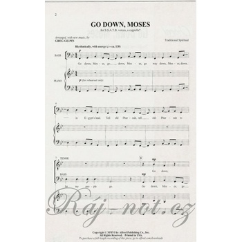 GO DOWN MOSES / SSATB* a cappella