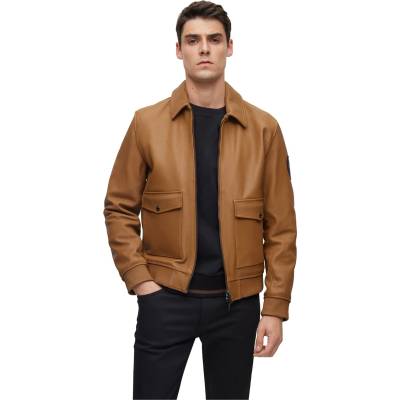 Boss Яке Boss Men's Mylen Ps Leather Jacket - Brown