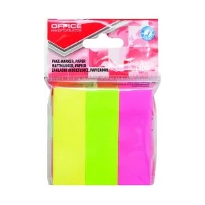 Office Products Индекси 26x76мм 3цв. х 100 листа неон