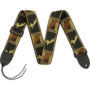 Fender 2'' Monogrammed Black/Yellow/Brown Колан за китара (0990681000)