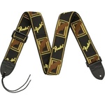 Fender 2'' Monogrammed Black/Yellow/Brown Колан за китара