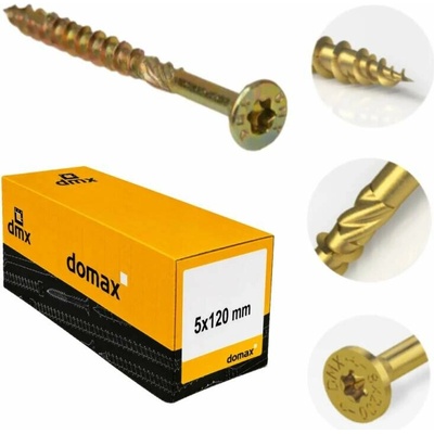 5x120mm 100ks Skrutky do dreva CS - zápustná hlava TORX Domax