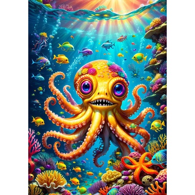 Enjoy - Puzzle Cute Octopus - 1 000 piese