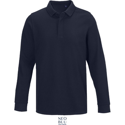 Neoblu 4396 owen lsl men / Мъжка поло риза с дълъг ръкав от пике - нощно синьо l (24439604603)