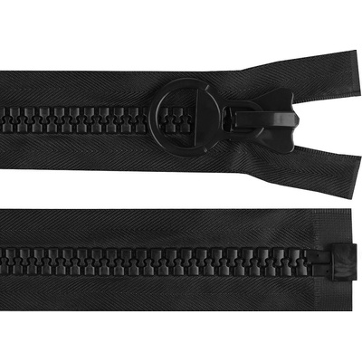 Kostěný zip extra velký No 20 délka 50 cm, 55 cm Varianta: 2 (55 cm) černá, Balení: 1 ks
