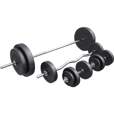 Gorilla Sports sada plastových činek, 100 kg