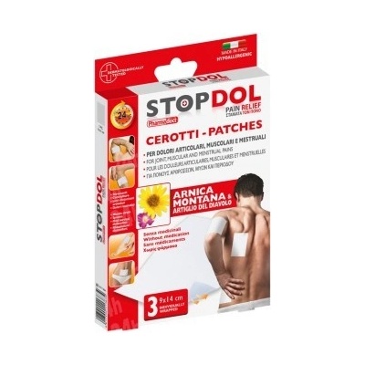 Pharmadoct STOPDOL Náplasti na zmiernenie bolesti 3ks, 9 x 14 cm