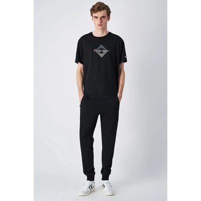 Champion Men’s Slim Fit Fleece Pants with Cuffs and Brushed Interior Icons Black