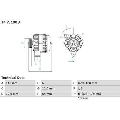 Alternátor BOSCH 0 986 083 210