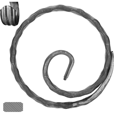 Kruh ø120 mm, 12 x 6 mm, zdobený
