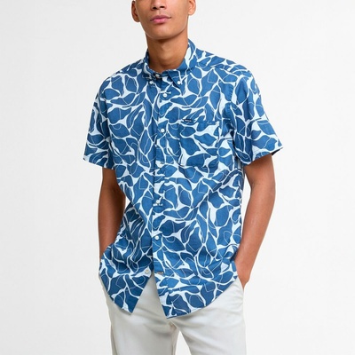 Barbour Spillroad Printed košeľa krátký rukáv dark denim