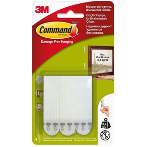 COMMAND ЛЕНТИ 3m command 4бр m max 5.4кг ЗА КАРТИНИ (3530064)