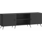 vidaXL ТВ шкаф 150 x 31 x 50 см Черно Инженерна дървесина (895606)