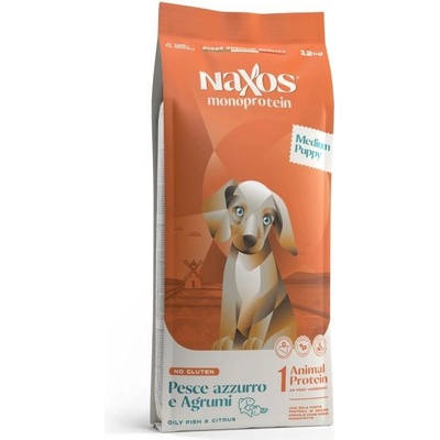 Naxos monoprotein puppy medium ryba s citrusy 12 kg