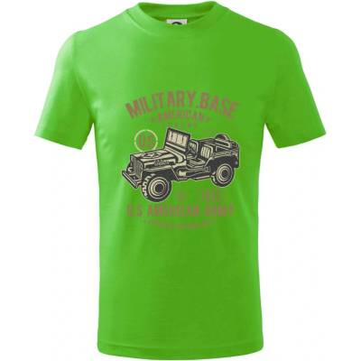 American Army Jeep tričko detské Apple Green