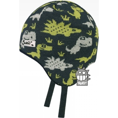Dráče Detská čiapka Dráča pletená laponka Dino