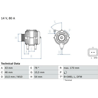 generátor BOSCH 0 986 049 410 BO 0986049410