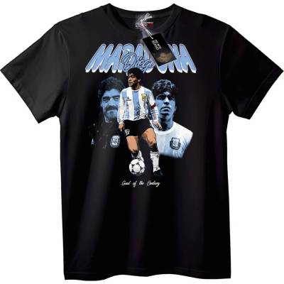 NOONEBRAND Тениска Maradona Goal of the Century - 2XL, Black