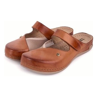 Vlnka dámské kožené nazouváky na hallux Leontýna hnědá