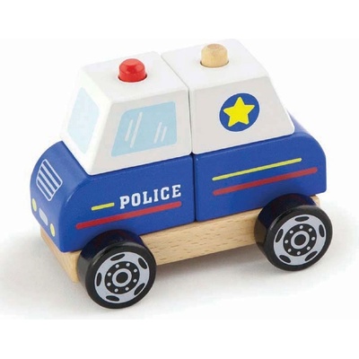 Viga Toys Dřevěné policejní auto pro nejmenší