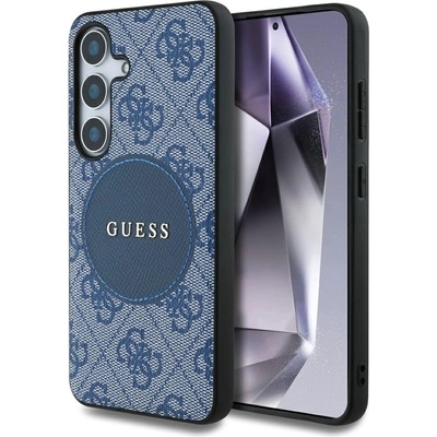 GUESS Калъф Guess 4G Round Patch Classic Logo MagSafe за Samsung Galaxy S25 Plus син (3666339448981)