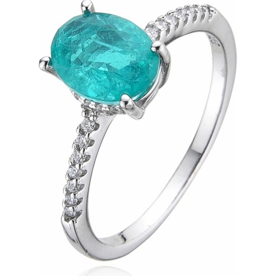 Jan Kos jewellery Stříbrný prsten s turmalínem MHT 445