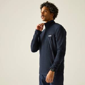 Regatta Mens Quarter Zip Fleece - Navy