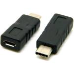 Gigapack Адаптер за зареждане с гнездо microUSB - Type-C BLACK GP-57713 (GP-57713)