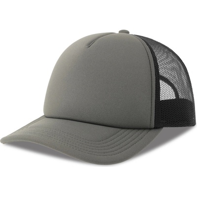 Atlantis Headwear Rapper-S 5 panelová Trucker COT33026226199-dark grey/b Šedá tmavá/černá