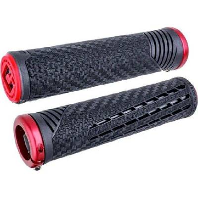 ODI MTB CF V2.1 Lock-On MTB Closed End Pearl Black Red