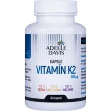 Adelle Davis Vitamín K2 MK-7 100 mcg 60 kapslí