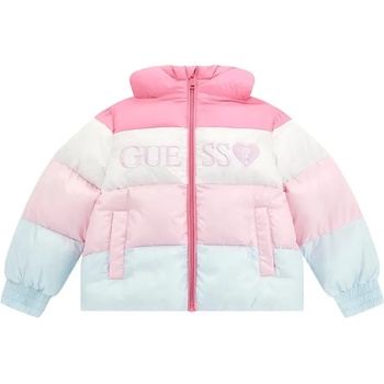 GUESS Свежо яке за мини момиче в топли цветове с надпис Guess
