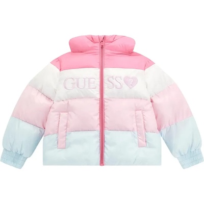GUESS Свежо яке за мини момиче в топли цветове с надпис Guess
