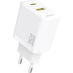 Dudao A27MAX мрежово зарядно устройство с USB+Type-C изход, 35 W, PD бързо зареждане, БЯЛО GP-190589 (GP-190589)