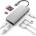 Satechi USB-C Aluminum Multiport Adapter - мултифункционален хъб за свързване на допълнителна периферия за компютри с USB-C (тъмносив)
