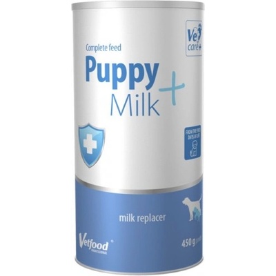 VetFood puppy milk plus - заместител на мляко за кученца от раждането до отбиването, 450 гр - Полша