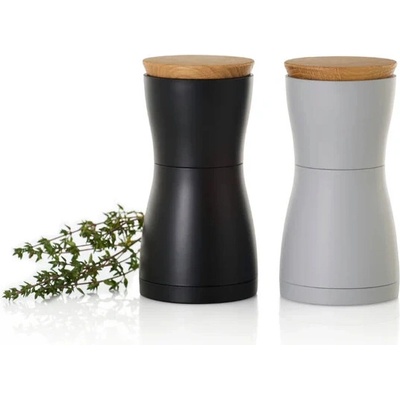 AdHoc súprava mlynčekov na soľ a korenie Twin 6,2 x 13,3 cm čierna šedá