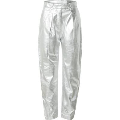 IRO Панталон с ръб сребърно, размер 42