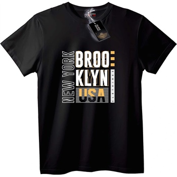 NOONEBRAND Тениска New York Brooklyn USA - 5XL, White