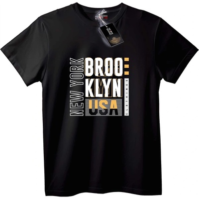 NOONEBRAND Тениска New York Brooklyn USA - 5XL, White
