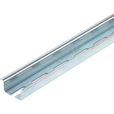 Mounting rail, DIN EN 60715, Steel, 2000 mm, galvanized 0236500000 Weidmüller 2 m